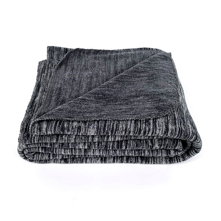 Custom Soft Terylene Cotton Hemp Grey Airline Airplane Blanket 