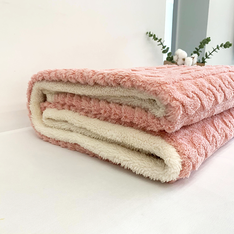 Comfortable Shu Velveteen Fleece Knitted Fleece Thick Blankets For Winter