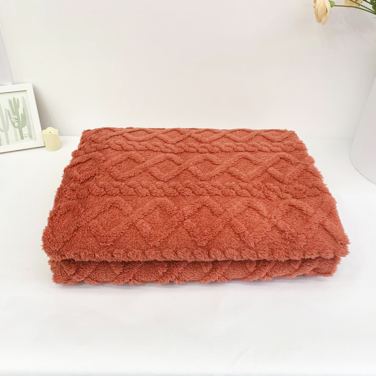 Hot Sale Designed Flannel Fleece Throw Embossed Blanket