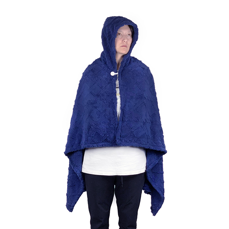 Wearable Cloak Keep Warm Cape Knit Shawl Flannel Fleece Blanket