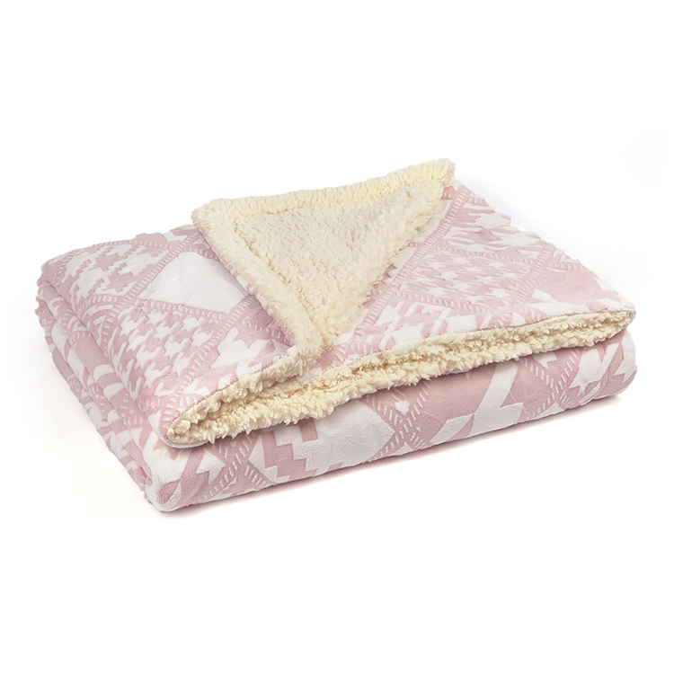 Thick 100% Polyester Sherpa Double Layer Blanket