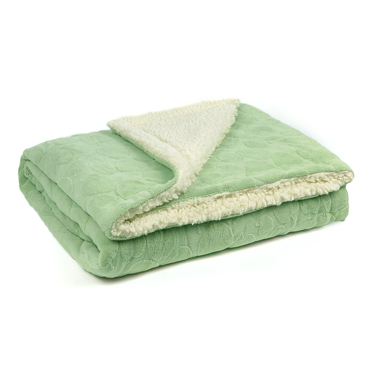 Super Soft Premium Double Layers Sherpa Fleece Bed Throw Cozy Manta Flannel Blanket