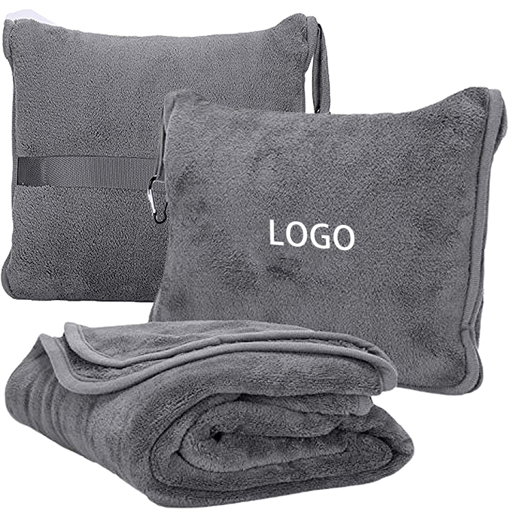  Pillow 2 in 1 Soft Plush Airline Travel Blanket And Pillow Set Airplane Set